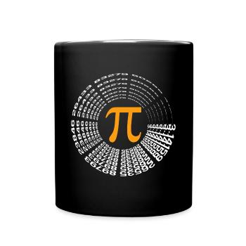 Funny Pi Day Spiral Math for Pi Day 3.14 - Full Colour Mug - black - Front