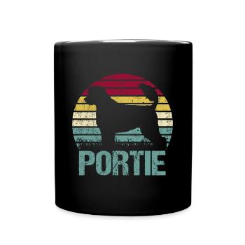 Portuguese Water Dog Portie PWD Vintage Retro - Tasse einfarbig - Schwarz - Vorne