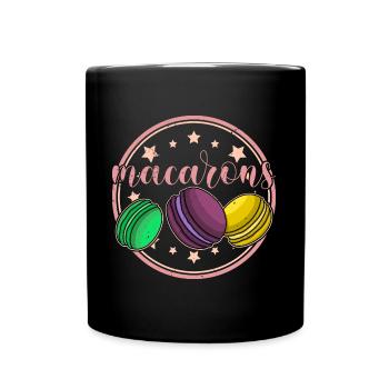 Konditor Kekse Makronen Dessert Italien Spruch - Tasse einfarbig - Schwarz - Vorne