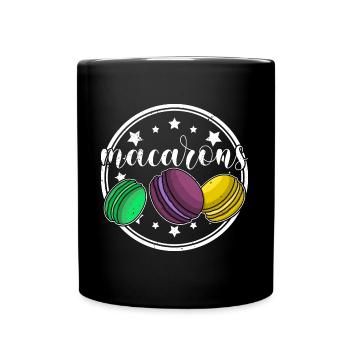 Konditor Kekse Makronen Dessert Italien Spruch - Tasse einfarbig - Schwarz - Vorne
