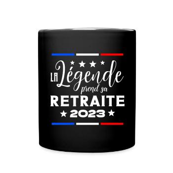La Légende Prend sa Retraite 2023 - Humour F/H - Mug uni - noir - Devant
