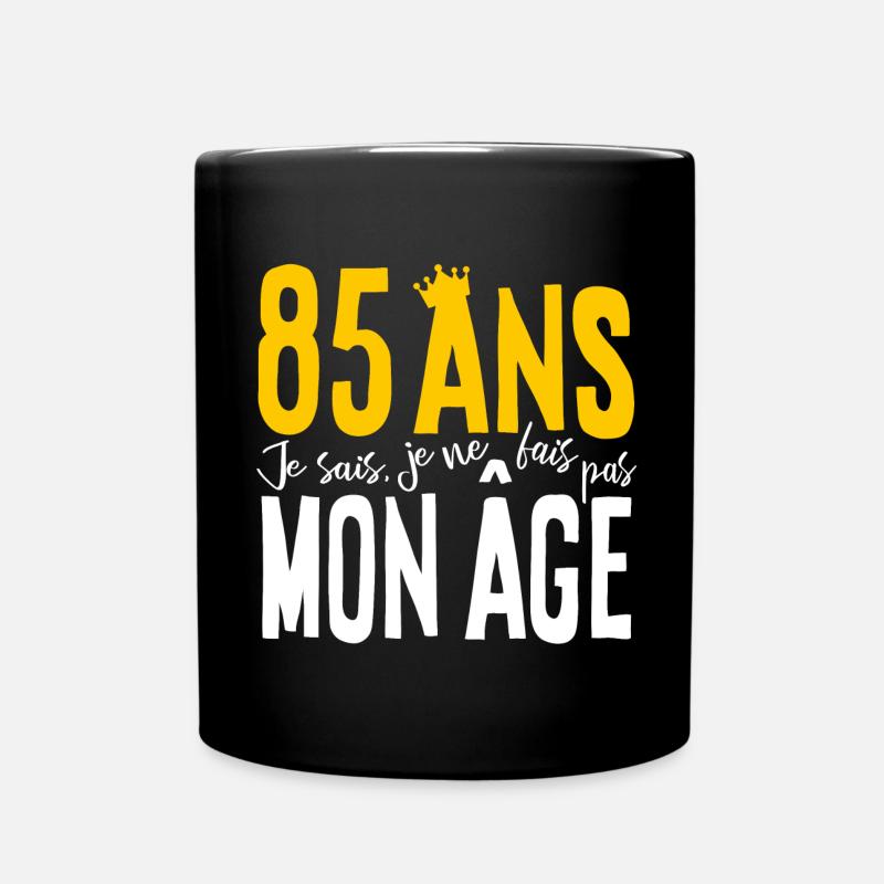 85 ANS Je sais, je ne fais pas mon âge (humour HF) - Mug uni - noir