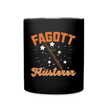 Fagott Orchester Musiker Musikschule Bassoon - Tasse einfarbig - Schwarz - Vorne