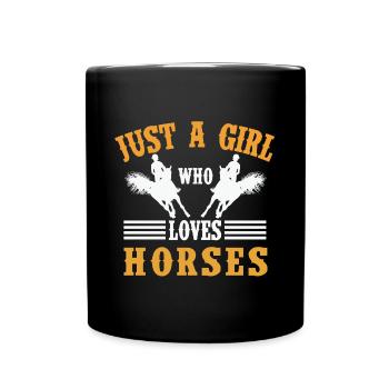 Schönes Reiten Pferde Spruch für Reiter - Tasse einfarbig - Schwarz - Vorne