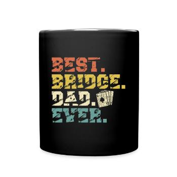 Joueur de bridge Papa Paroles de joueur de bridge Humour Meilleur - Mug uni - noir - Devant