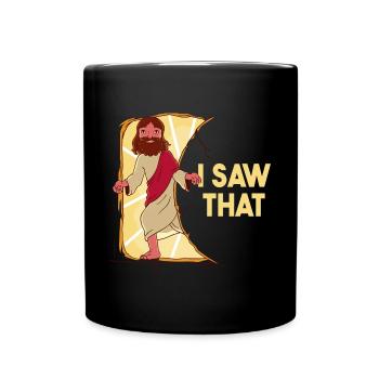 Jesus Meme I saw that sarcasm - Full Colour Mug - black - Front