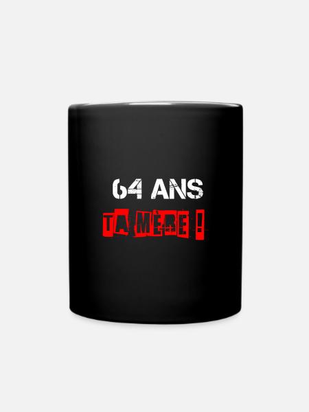 64 ans retraite - Mug uni - noir