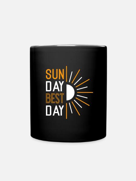 sunday best day - Tasse einfarbig - Schwarz