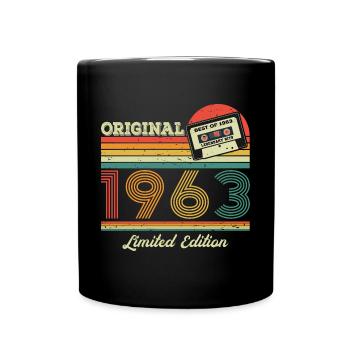 Original 1963 édition limitée millésime année de naissance - Mug uni - noir - Devant