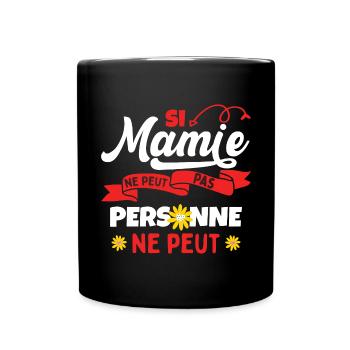 Grand Maman Mémère Mamie Cadeau - Mug uni - noir - Devant