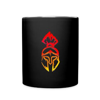 Casque sparte sketchy - Mug uni - noir - Devant