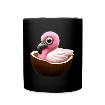 Coconut Flamingo - Full Colour Mug - black - Front