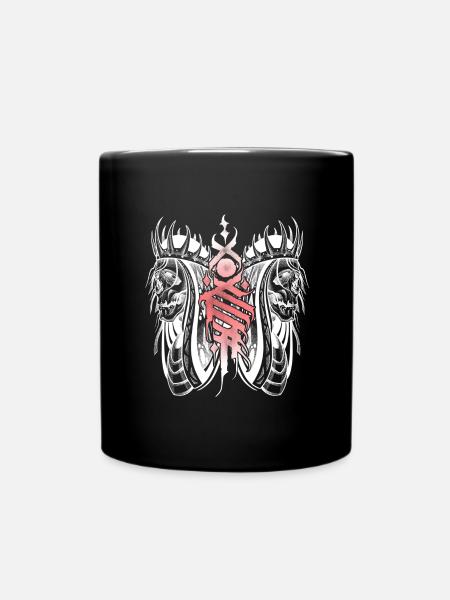 Gothique skull négatif style art - Mug uni - noir