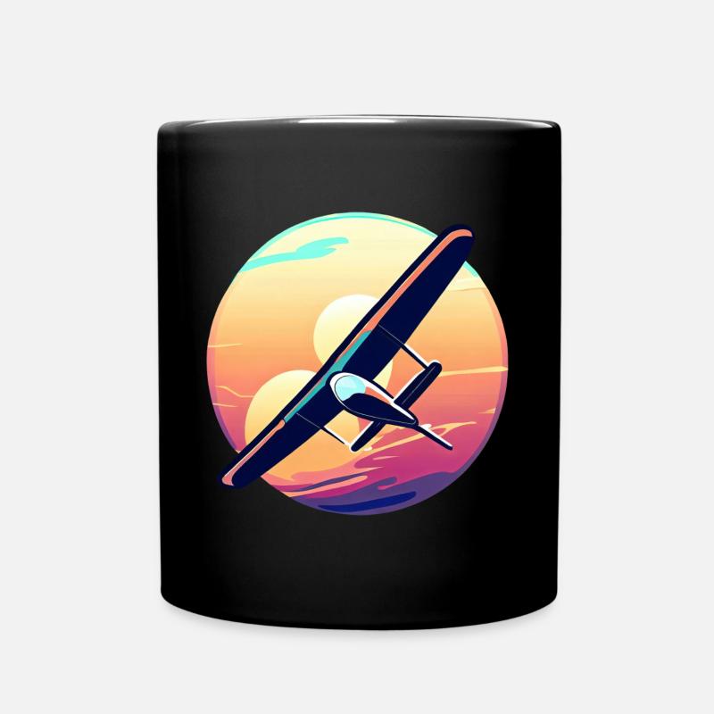 Planeur au coucher du soleil - Mug uni - noir