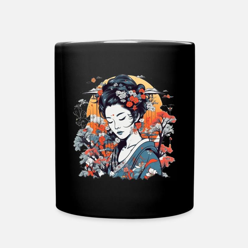 Geisha - Full Colour Mug - black