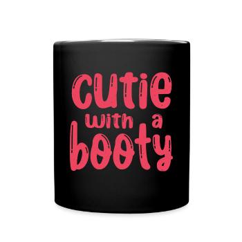 Cutie with a Booty - Gym Lover - Tasse einfarbig - Schwarz - Vorne