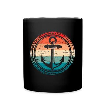 Symbole d’ancre Sailor Sailor Captain - Mug uni - noir - Devant