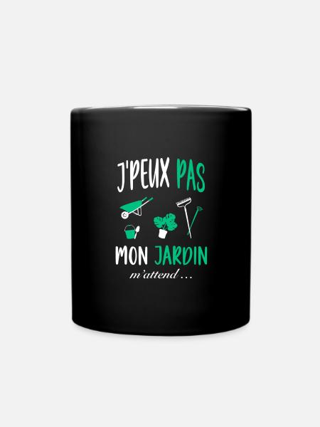 J'peux pas mon Jardin m'attend - Mug uni - noir