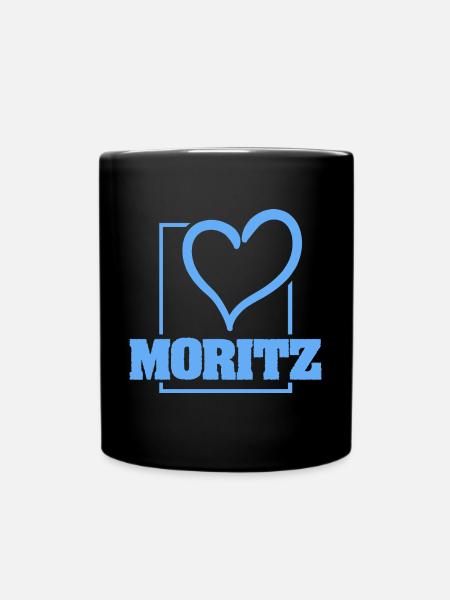 Geschenk für Moritz - Tasse einfarbig - Schwarz