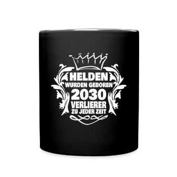 geboren 2030 - Tasse einfarbig - Schwarz - Vorne