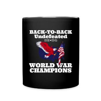 Deux fois champion invaincu de la Seconde Guerre mondiale 4. - Mug uni - noir - Devant