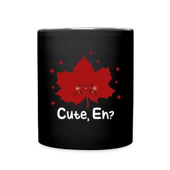 Eh Canadian Flag Maple Leaf Funny Canada Souvenir - Tasse einfarbig - Schwarz - Vorne