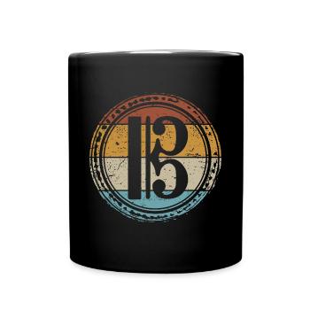 Clé alto, alto, alto, clef - Mug uni - noir - Devant