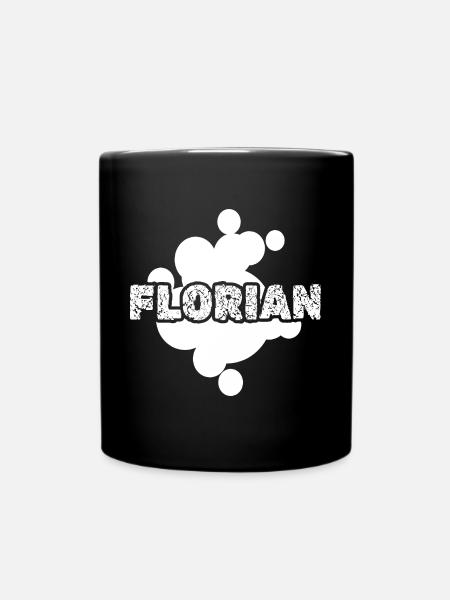 Geschenk für Florian - Tasse einfarbig - Schwarz