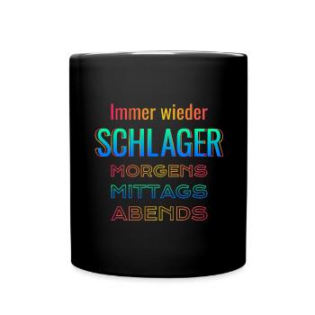 Immer wieder Schlager - Tasse einfarbig - Schwarz - Vorne