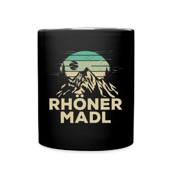 Rhöner Madl - Region Rhön Gebirge - Tasse einfarbig - Schwarz - Vorne
