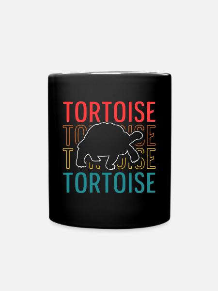 Vintage Tortoise Turtle Reptile Retro - Tasse einfarbig - Schwarz
