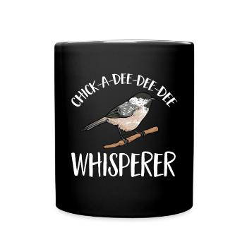 Bird Chickadee Bird Watching - Full Colour Mug - black - Front