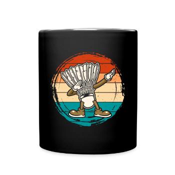 Badminton Federball - Tasse einfarbig - Schwarz - Vorne