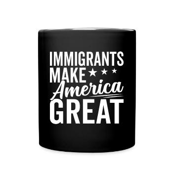 Immigrants USA Immigration Lovers Proud - Mug uni - noir - Devant