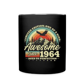 1964 Jahrgang Vintage Geburtstag Geschenk Retro - Tasse einfarbig - Schwarz - Vorne