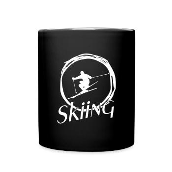 skiing - Tasse einfarbig - Schwarz - Vorne