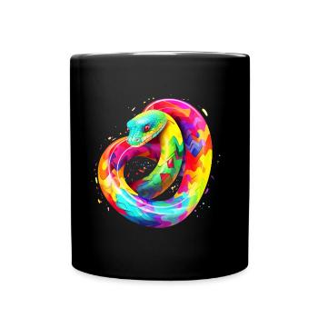 Serpent arc-en-ciel - Mug uni - noir - Devant