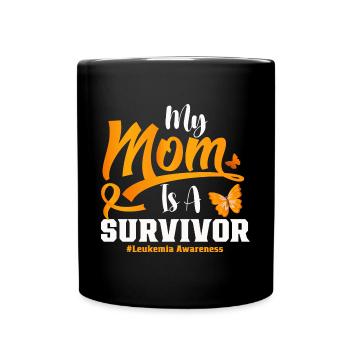 Leukemia Awareness Month Leukemia Survivor - Full Colour Mug - black - Front