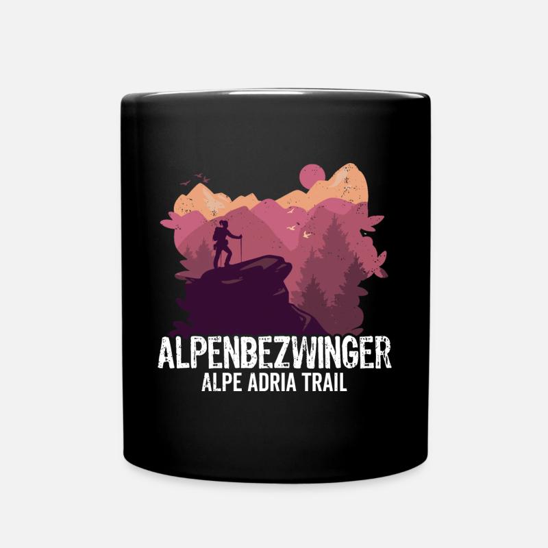 Alpenüberquerung Alpe Adria Trail Alpenbezwinger - Tasse einfarbig - Schwarz