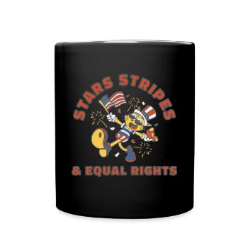 Land Of The Free Because Of The Brave - Full Colour Mug - black - Front