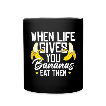 Drôle de citation de banane - Mug uni - noir - Devant