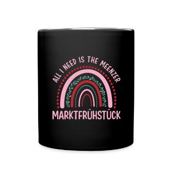 Mainz Marktfrühstück Love Rainbow - Tasse einfarbig - Schwarz - Vorne