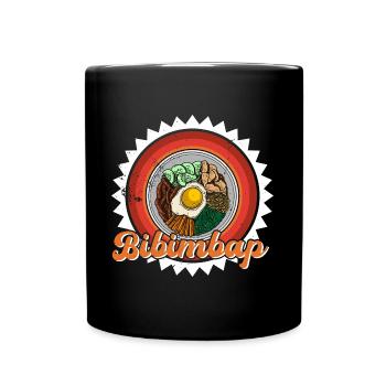 Bibimbap Korea Asia Cuisine Holiday Travel - Full Colour Mug - black - Front