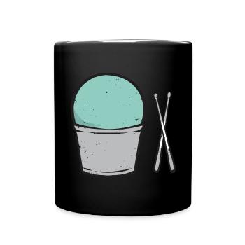 Cardio Drumming Gym Fitness Class Workout - Full Colour Mug - black - Front