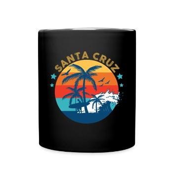 California Surfing Santa Cruz - Full Colour Mug - black - Front