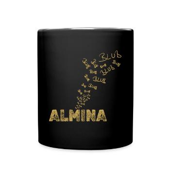 Fishing for Almina boat sailing - Full Colour Mug - black - Front