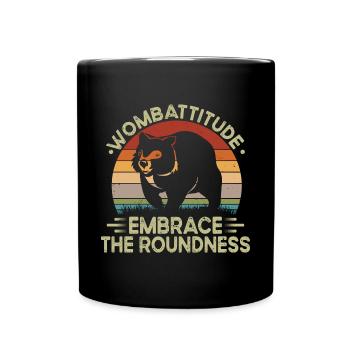 Wombattitude Wombat Australian Animals Besitzer - Tasse einfarbig - Schwarz - Vorne