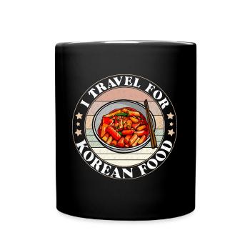 bibimbap ramen rice bowl korean cuisine kimchi - Full Colour Mug - black - Front