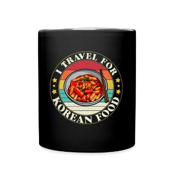 bibimbap ramen rice bowl korean cuisine kimchi - Full Colour Mug - black - Front