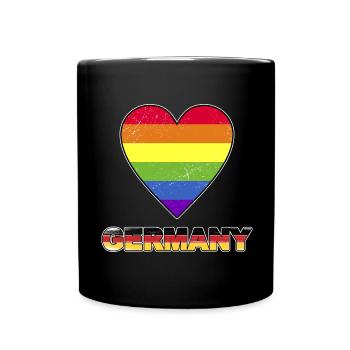Deutschland lgbtqia+ - Tasse einfarbig - Schwarz - Vorne